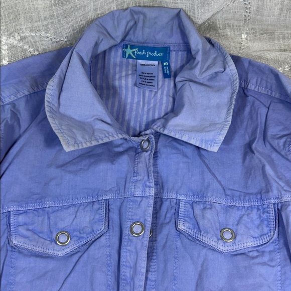 fresh produce Tops - Fresh Produce button down cotton shirt/light jacket